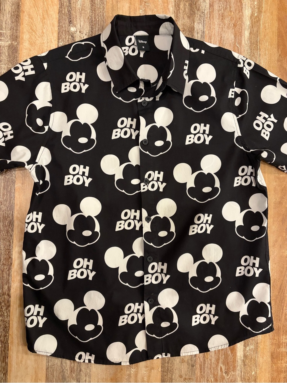 Disney X NEFF Men’s Mickey Mouse Oh Boy Patterned Button-Down Shirt Size‎ Small